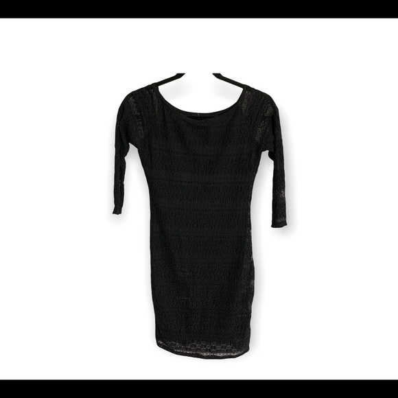 Forever 21 Black Lace Dress Sz S - Picture 2 of 4